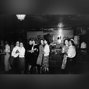 1938 Dancing at a Bar in Raceland, Louisiana 4x6 Vintage Photo Print